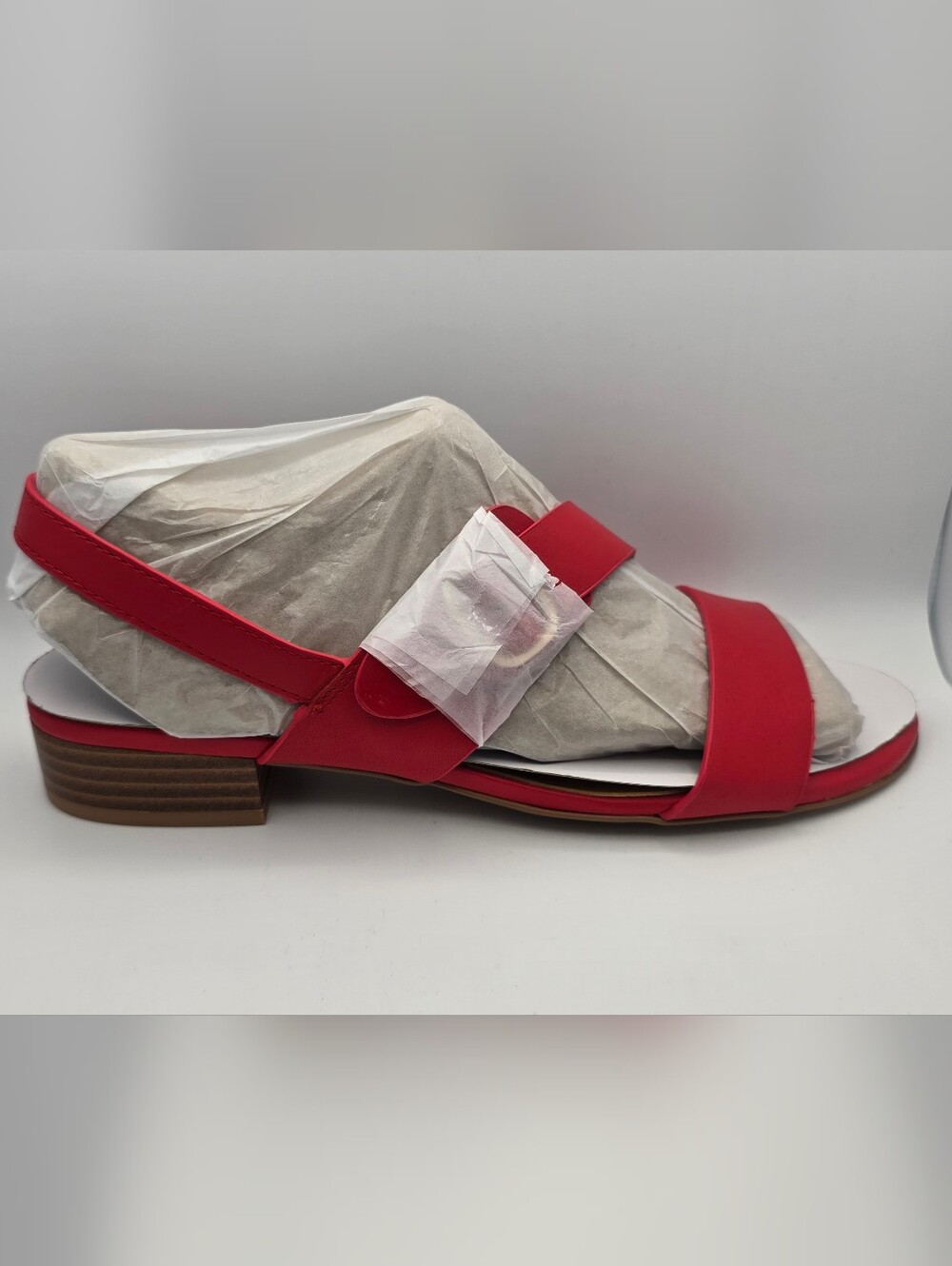 Women’s Red Low Heel Sandal - Unbranded